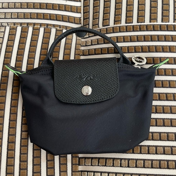 Longchamp Handbags - Longchamp Black/ Green Mini Modele Depose Bag